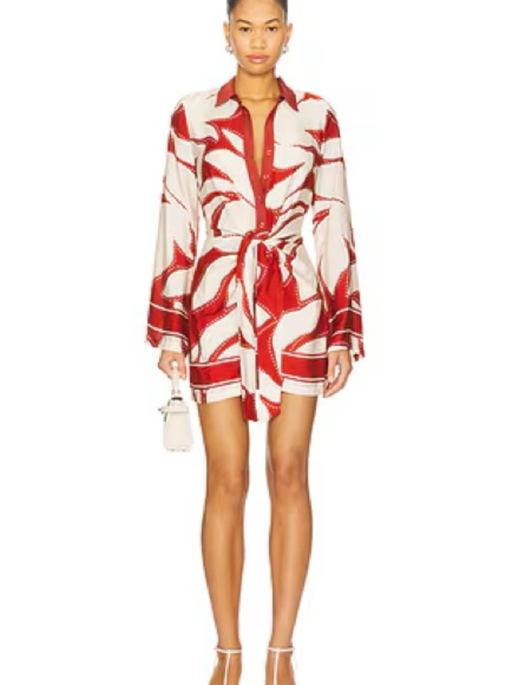 Seven Wonders Red and Cream Printed Arlette Dress